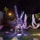 公園不銹鋼兔子雕塑圖