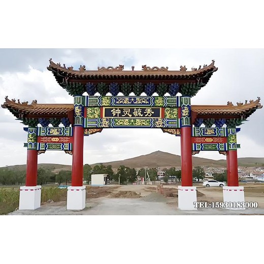 古建筑牌樓牌坊的樣式及設(shè)計圖推薦制作廠家金越園林雕塑實力工隊