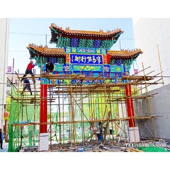 大型夜市主題古建牌樓牌坊金越園林雕塑優(yōu)點分享