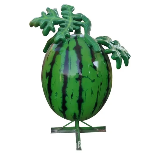 曲陽縣玻璃鋼仿真西瓜雕塑報(bào)價(jià),仿真蔬菜水果雕塑