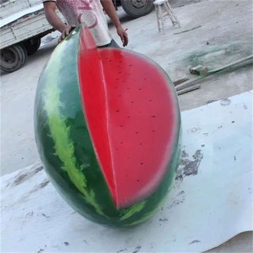 上海玻璃鋼仿真西瓜雕塑報價,瓜果蔬菜雕塑