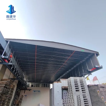 物流園移動雨棚施工遮陽電動棚適用于球場運(yùn)動場