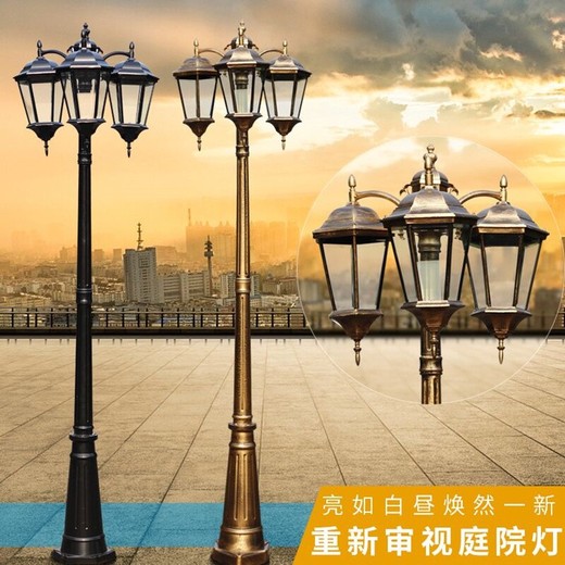 新款太陽(yáng)能庭院燈歐式,仿古歐式景觀燈