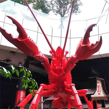 曲陽縣卡通玻璃鋼龍蝦雕塑定制廠家