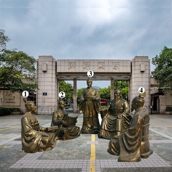 孔子講學雕塑古代教育人物雕塑制作
