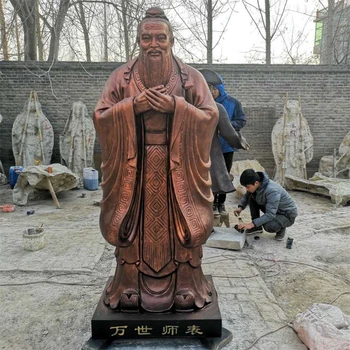 鑄銅孔夫子人物雕塑校園偉人雕像定制
