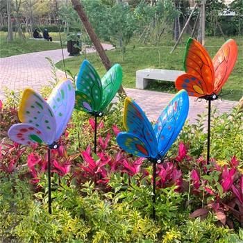 鐵藝鏤空蝴蝶雕塑園林景觀動(dòng)物雕塑定制