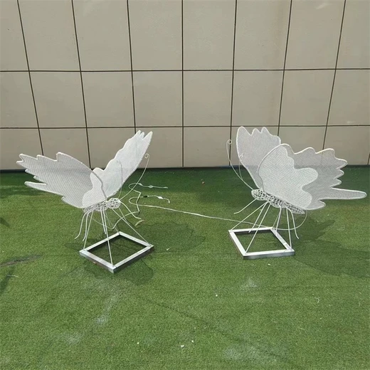 鏡面不銹鋼蝴蝶雕塑抽象景觀動物雕塑加工
