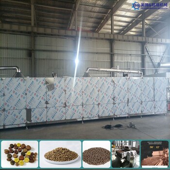 8米5層蒸汽加熱寵物飼料烤箱工藝流程