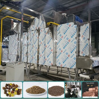 8米5層燃氣加熱寵物飼料烤箱源頭廠家-多層網(wǎng)帶式烘干機