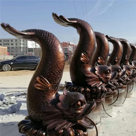 曲陽發(fā)光金魚雕塑制作廠家