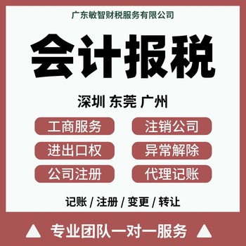 东莞横沥镇税务登记注销工商税务服务公司核名