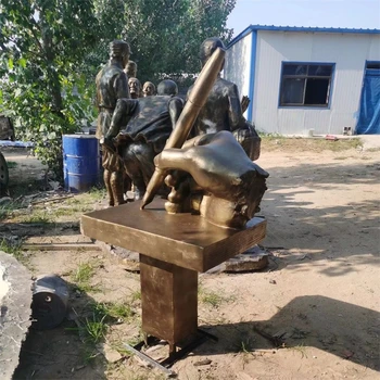 不銹鋼竹簡(jiǎn)雕塑校園文化雕塑擺件