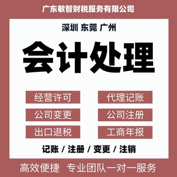 东莞莞城工商注册代办财税代理,一般纳税人申请,公司年报