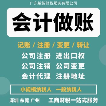 东莞塘厦许可备案办理财税代理,工商注册代办,旧账梳理