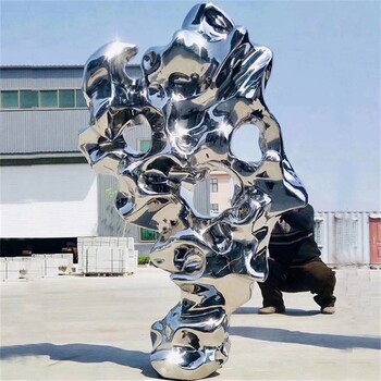 不銹鋼景觀石雕塑創(chuàng)意石頭雕塑擺件