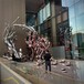 不銹鋼切面魚群雕塑金屬魚群雕塑裝飾擺件