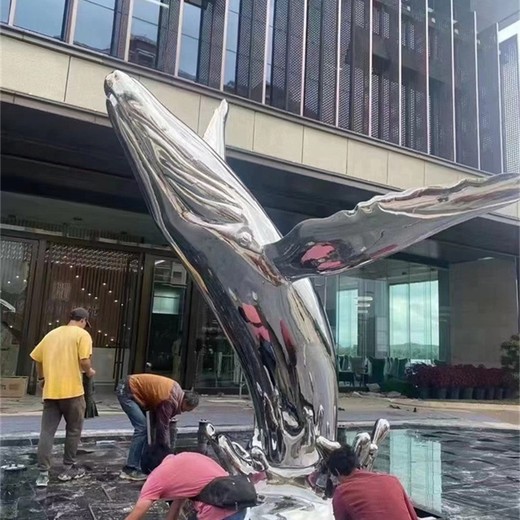 河北鋼絲編織鯨魚雕塑加工定制
