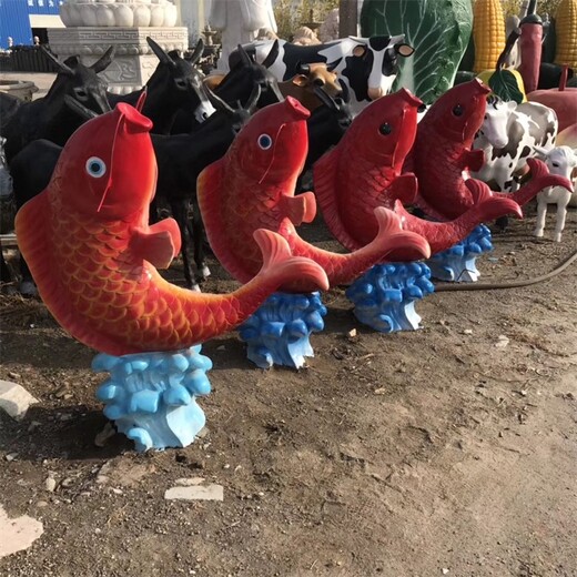 仿真鯉魚雕塑彩繪鯉魚雕塑定制