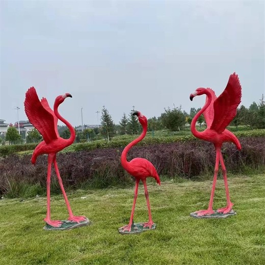 曲陽玻璃鋼火烈鳥雕塑定做