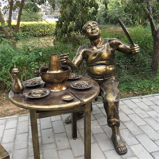 玻璃鋼吃飯人物雕塑價格,民俗吃飯場景雕塑