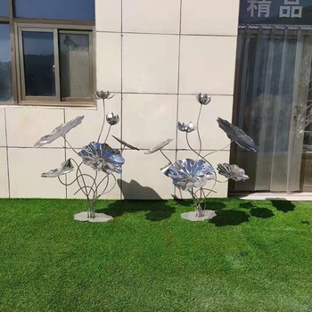 不銹鋼鏡面荷花雕塑公園蓮花雕塑廠家