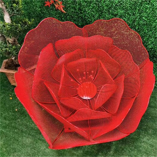 發(fā)光花朵雕塑鐵藝抽象花朵雕塑定制