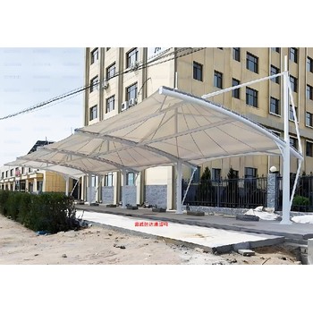 珠海金灣區(qū)白色拉膜電動車棚設(shè)計(jì)