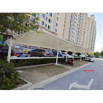 深圳南山白色拉膜電動車棚加工