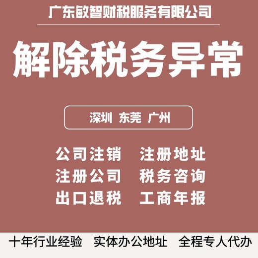 东莞洪梅镇企业税务注销工商财税服务纳税申报