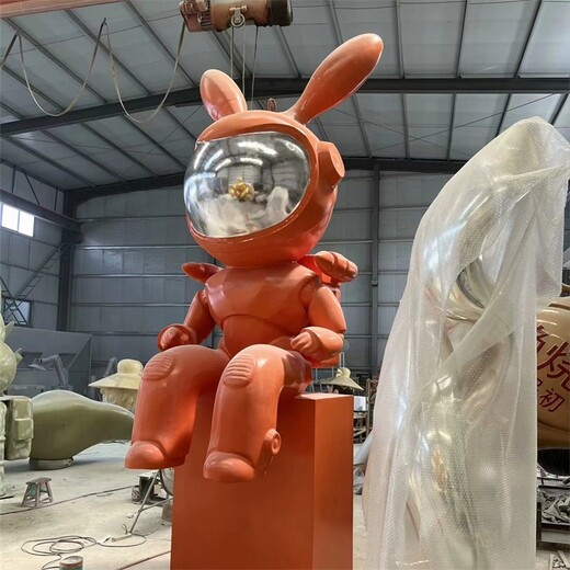 兔子雕塑吉祥卡通動物雕塑加工