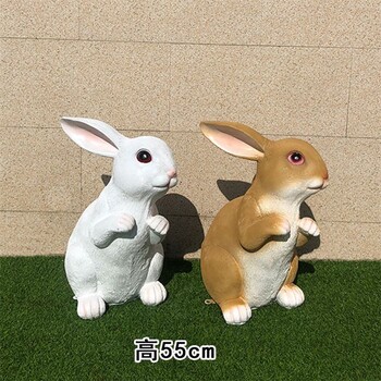 玻璃鋼動物雕塑玻璃鋼兔子雕塑
