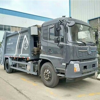 東風壓縮式垃圾車東風6方壓縮帶擺臂垃圾車