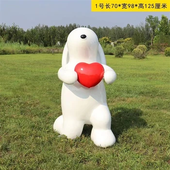 仿真發(fā)光兔子雕塑公園小動物雕塑制作