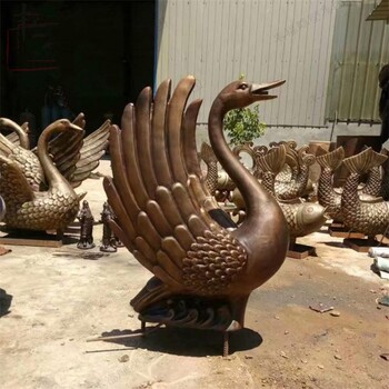 仿真大白鵝雕塑仿真噴水動(dòng)物雕塑制作廠家