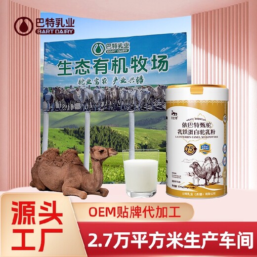 纯骆驼奶oem代工批发代理新疆塔城骆驼奶粉