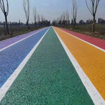 新疆石河子新城街道彩色路面铺装材料透水混凝土透水砼地坪