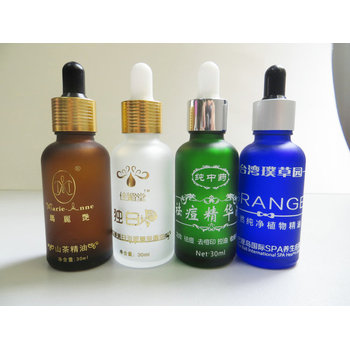 棕色避光精油瓶生產(chǎn)廠家，精油瓶磨砂廠家，精油瓶電鍍噴涂廠家