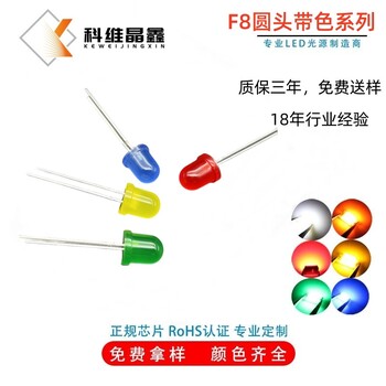 F8圓頭紅發(fā)紅高亮LED燈珠