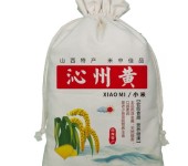 山西沁州黄小米包装布袋帆布束口小米包装袋定制