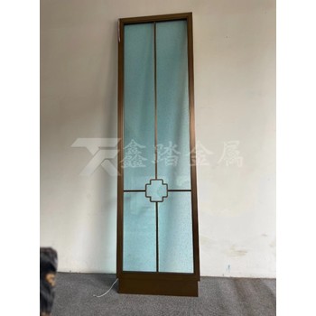 新中式不銹鋼雙層架玻璃屏風(fēng)不銹鋼屏風(fēng)定制