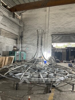 金屬水景雕塑廣場景觀藝術(shù)造型不銹鋼雕塑定制