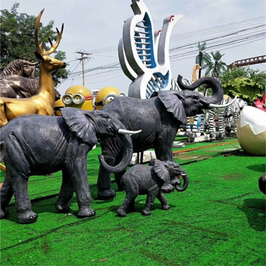 玻璃钢大象雕塑现货厂家