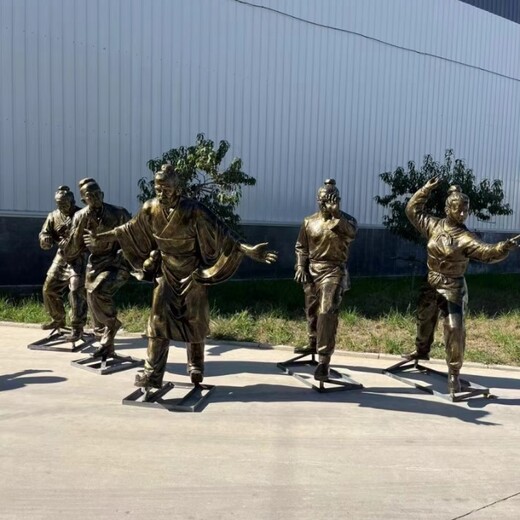 玻璃鋼五禽戲主題雕塑，中醫(yī)雕塑現(xiàn)貨廠家