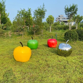 不銹鋼蘋果雕塑加工定制廠家