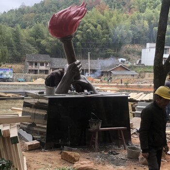 玻璃鋼火把雕塑，火炬雕塑制作廠家