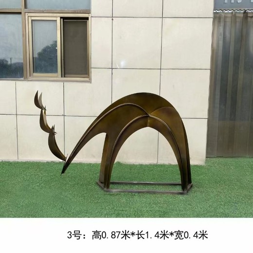 不銹鋼抽象鹿雕塑加工定制