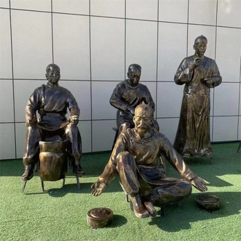 玻璃鋼制藥人物雕塑，中醫(yī)主題雕塑