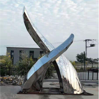 不銹鋼鯨魚尾巴雕塑，海洋文化與現(xiàn)代藝術(shù)的交融