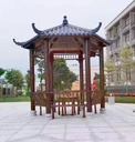 農(nóng)莊景區(qū)涼亭防腐木長廊景觀水車實(shí)木涼亭打卡涼亭